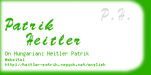 patrik heitler business card